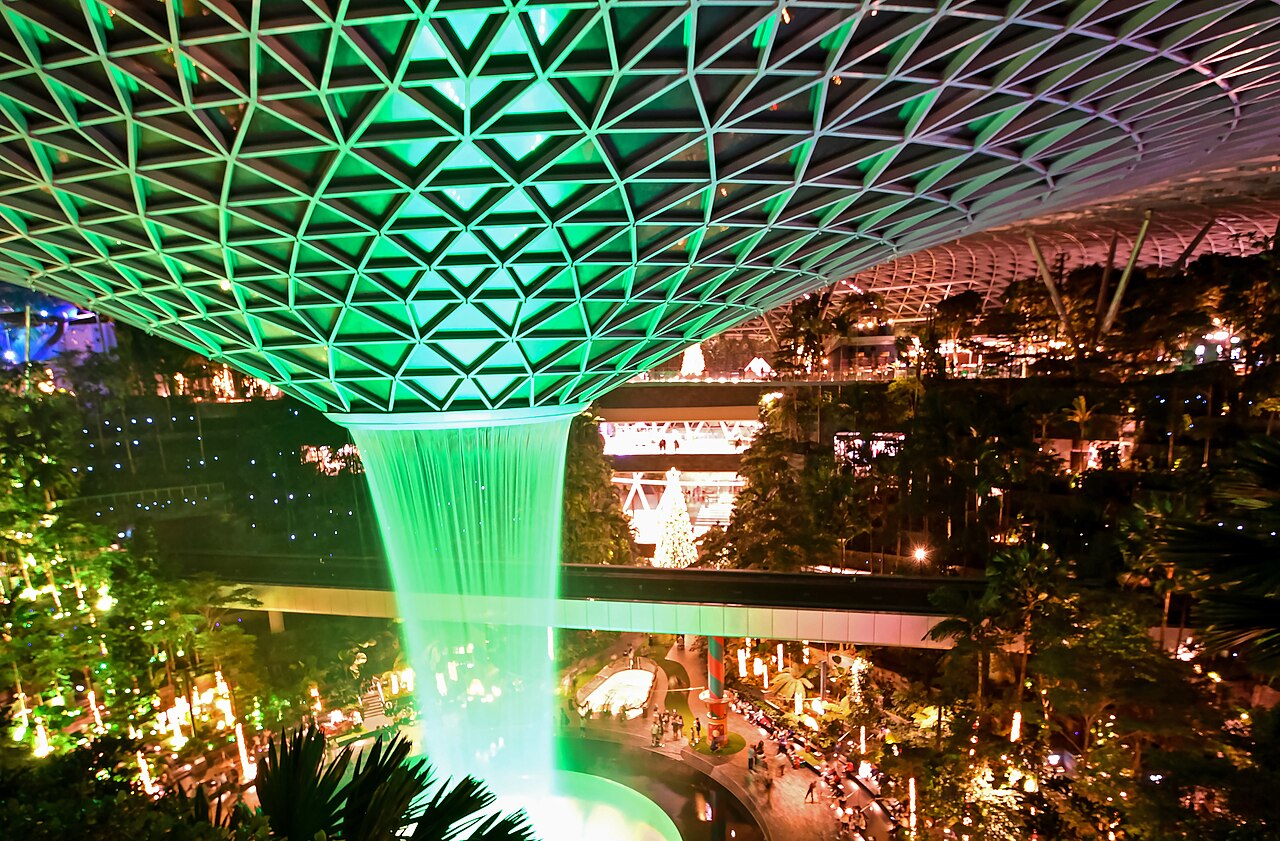 HSBC Rain Vortex Night View