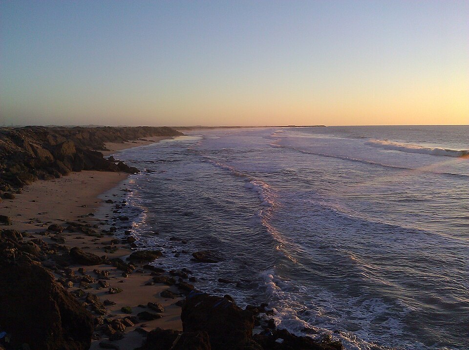 Rocky and sandy shores of Dakhla
