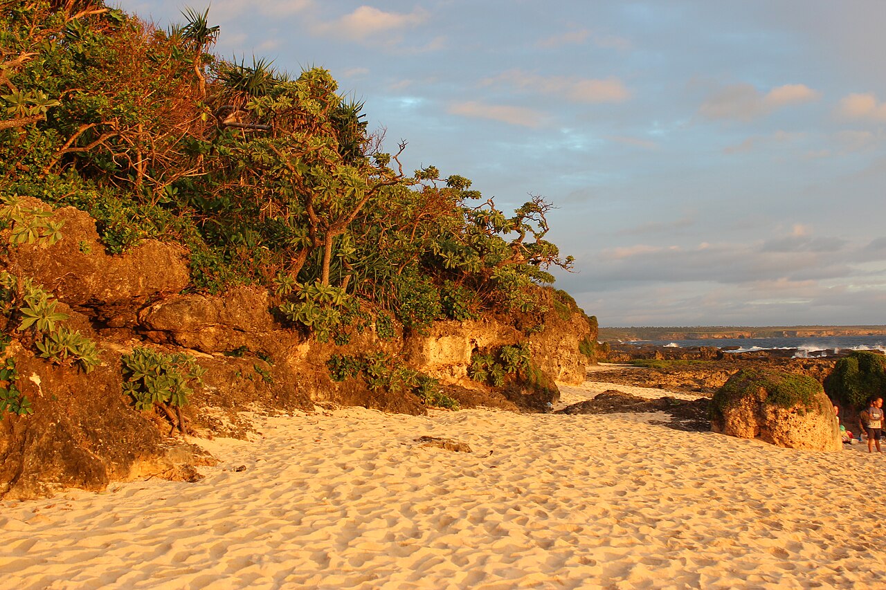 Sandy beach in southern Tongatapu