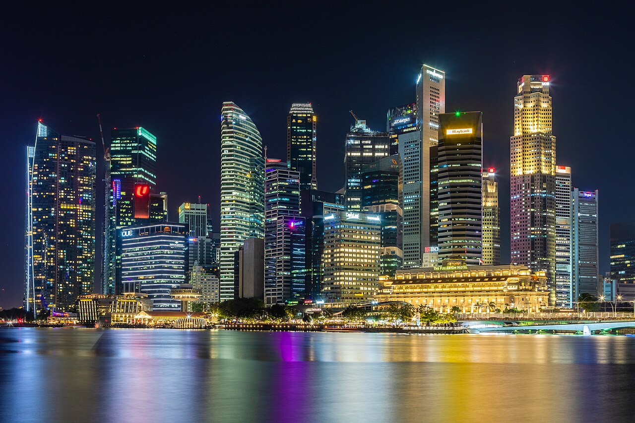 Skyline of the Central Business District of Singapore, Marina Bay Singapore
