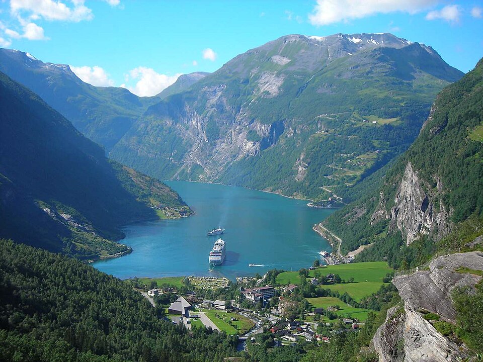 The Geirangerfjord in Møre og Romsdal, since 2005 on UNESCO's list of World Heritage Sites.