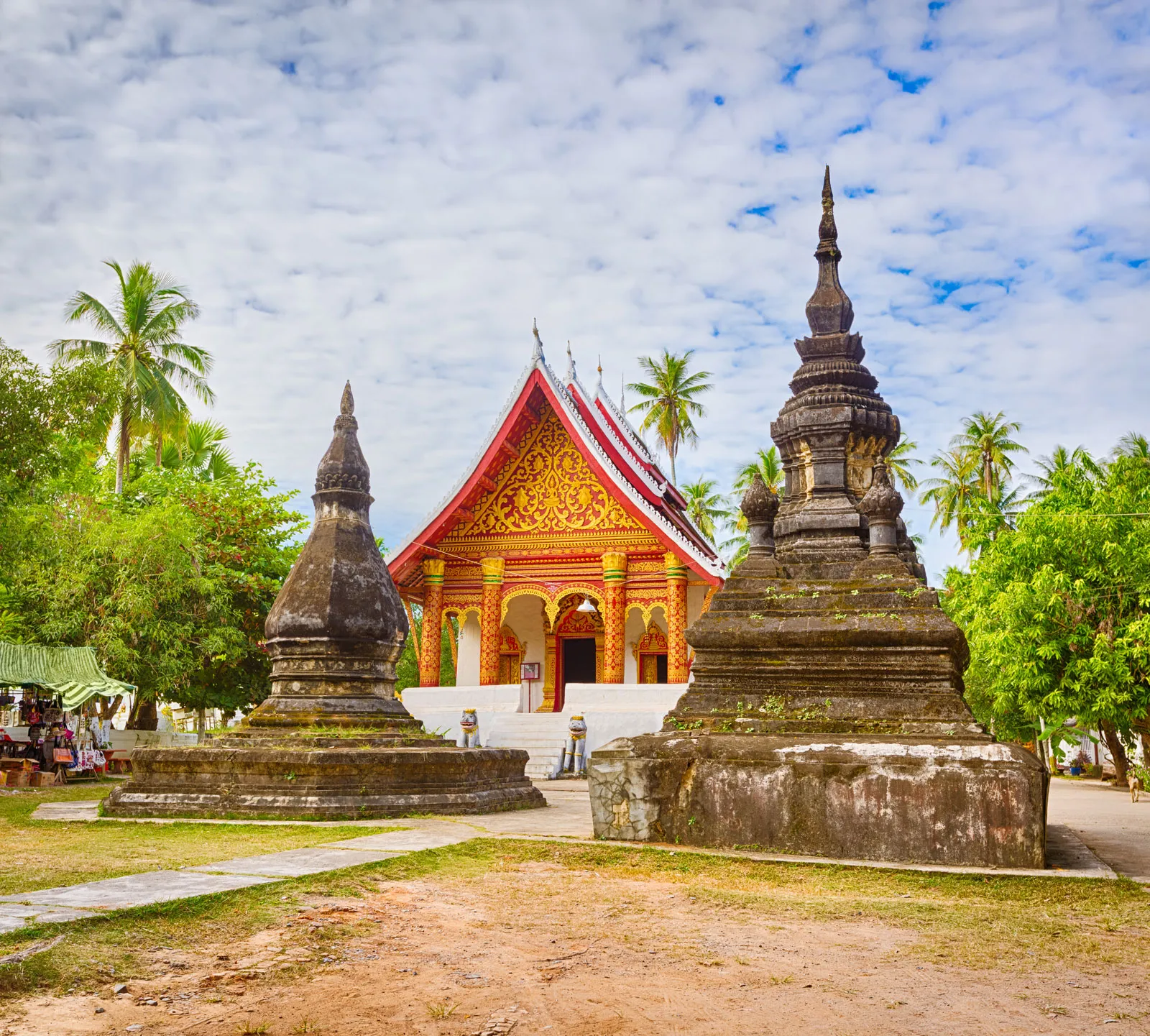 Wat Aham, a Buddhist temple in Luang Prabang, Laos.
