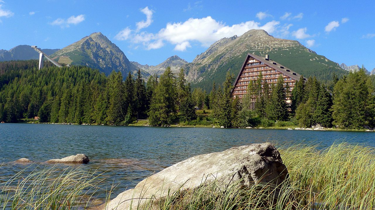 Štrbské pleso Lake in High Tatras in Slovakia
