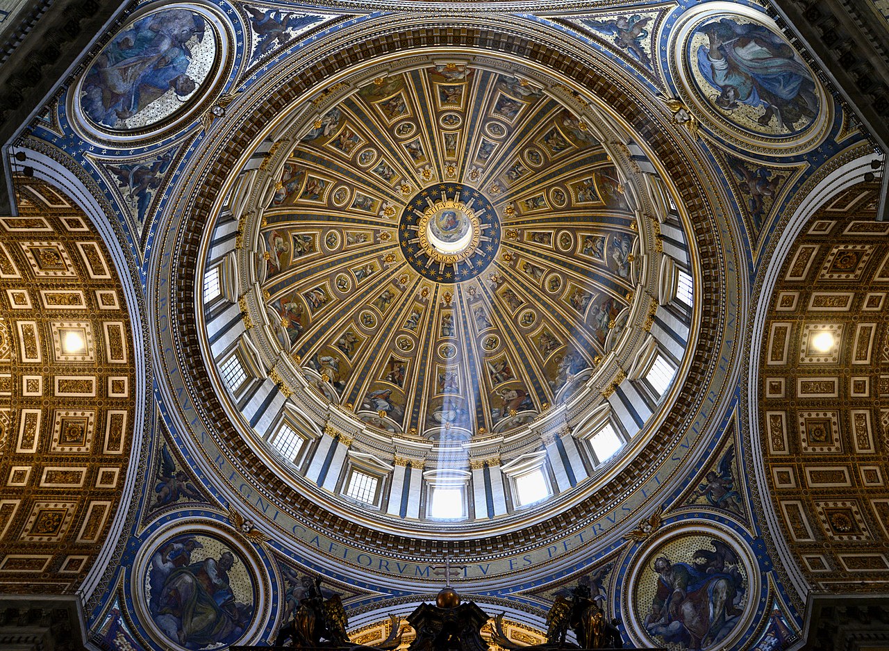Dome inside St Peters basilica