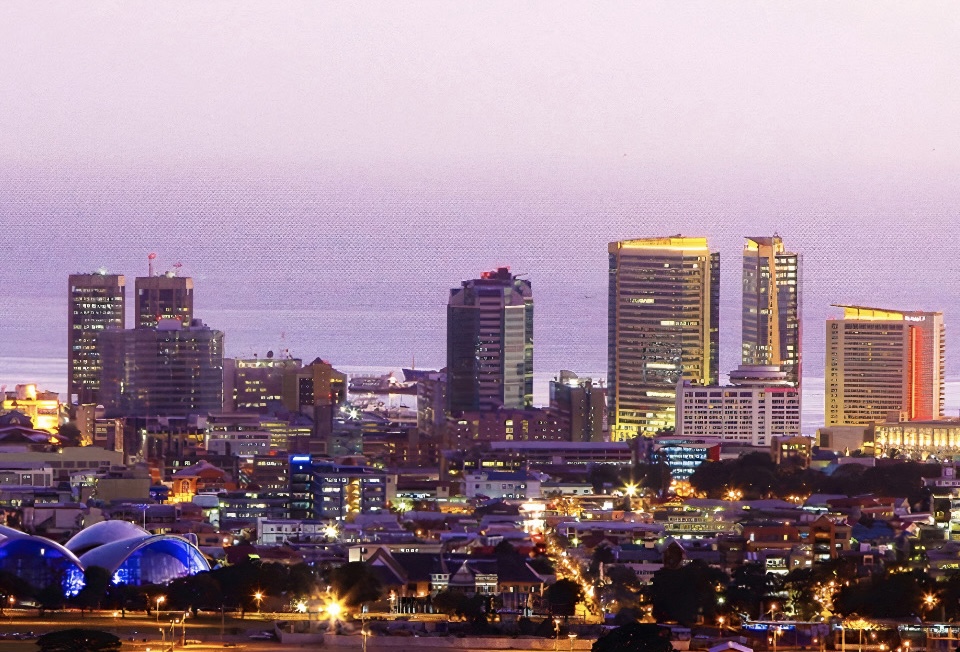 Port of Spain at night Skyline