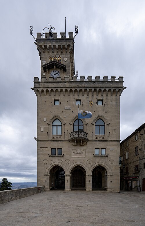 The Palazzo Pubblico, seat of the government of San Marino