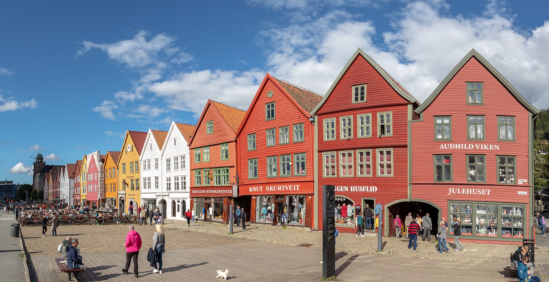 Colourful buildings in Bryggen, Bergen, Norway
