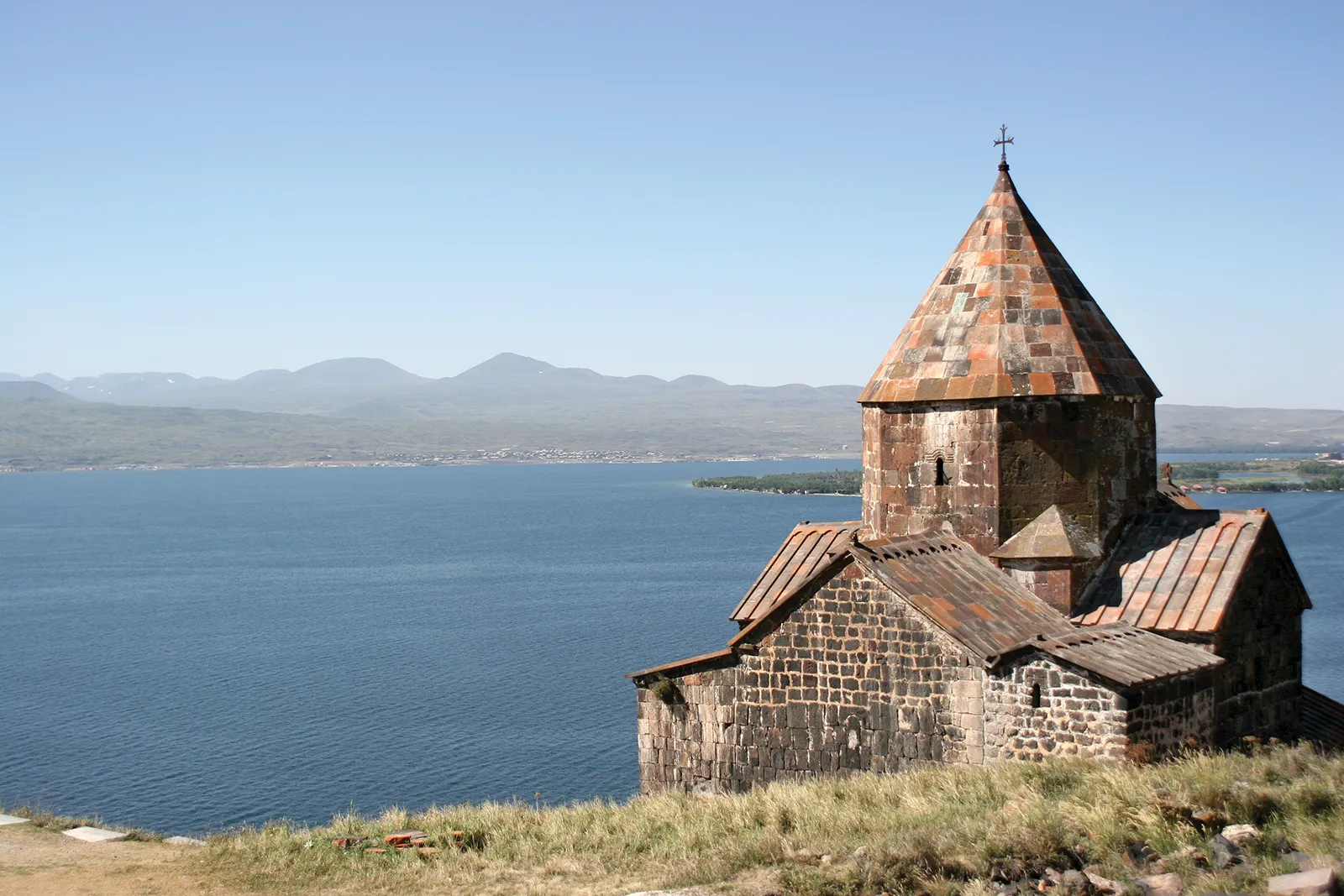 Sevanavank Monastery overlooking Lake-Sevan, Armenia