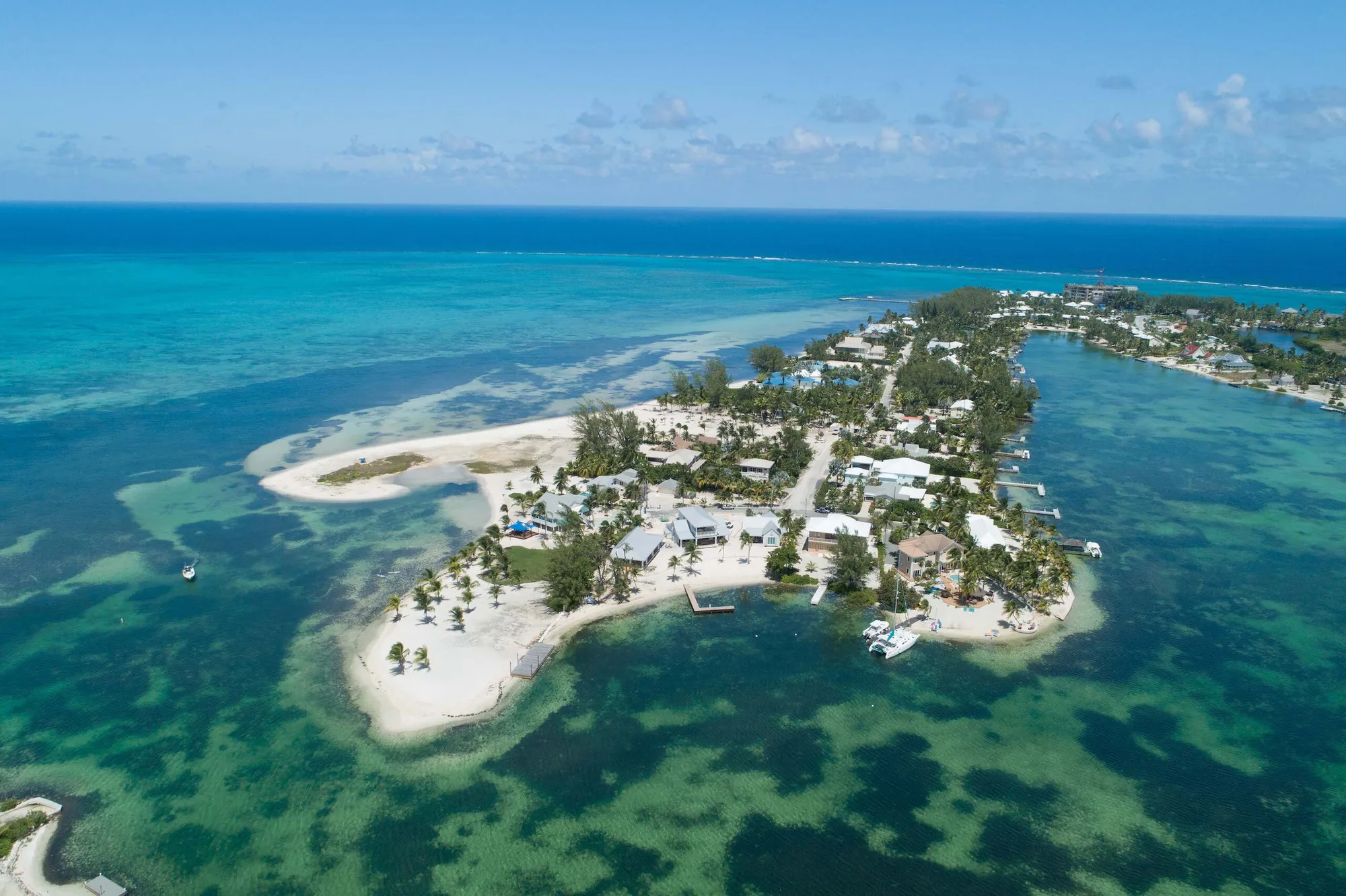 An aerial view of Cayman Islands
